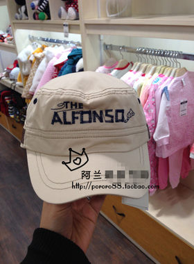 小童韩版米色鸭舌帽子