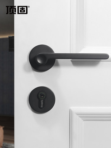 顶固门锁室内卧室分体房门锁原素卫生间实木门把手静音锁具家用