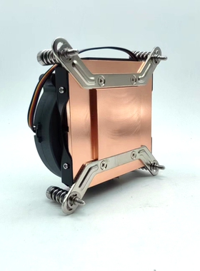 金钱豹1U纯铜涡轮侧吹LGA1151 1200双滚珠CPU工控服务器CPU散热器