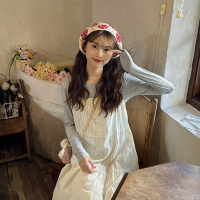 甜美奶乖蕾丝少女蕾丝吊带裙