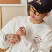 长袖 Battles 恒温亲肤保暖刺绣重磅315g美式 T恤多色基础宽松