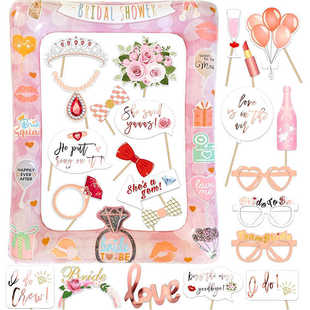 Bridal shower新娘伴娘拍照充气相框手持道具结订婚拍照合影用品