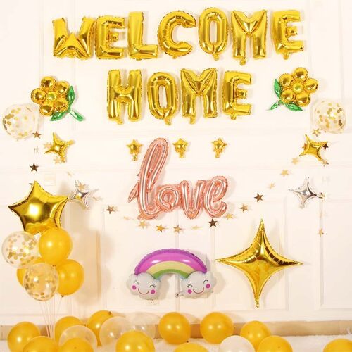 创意welcomehome欢迎幼儿园气球