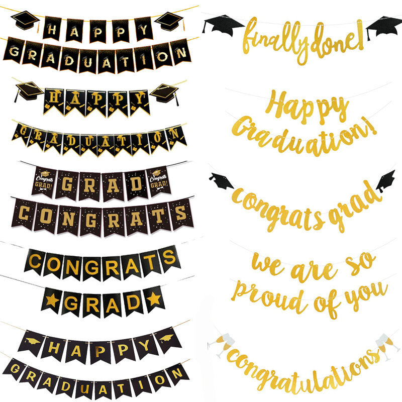 毕业季博士帽相框晚会拉旗