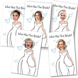 bride单身派对游戏刮刮卡猜猜谁是新娘卡片结婚道具 the Who has