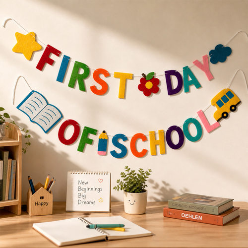 开学季学校幼儿园教室拉旗横幅