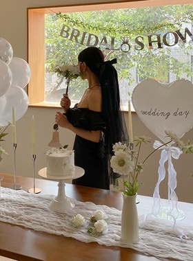 韩版ins单身派对姐妹团闺蜜聚会准新娘气球装扮bridal shower气球