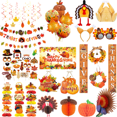 感恩节派对南瓜火鸡枫叶装饰发箍