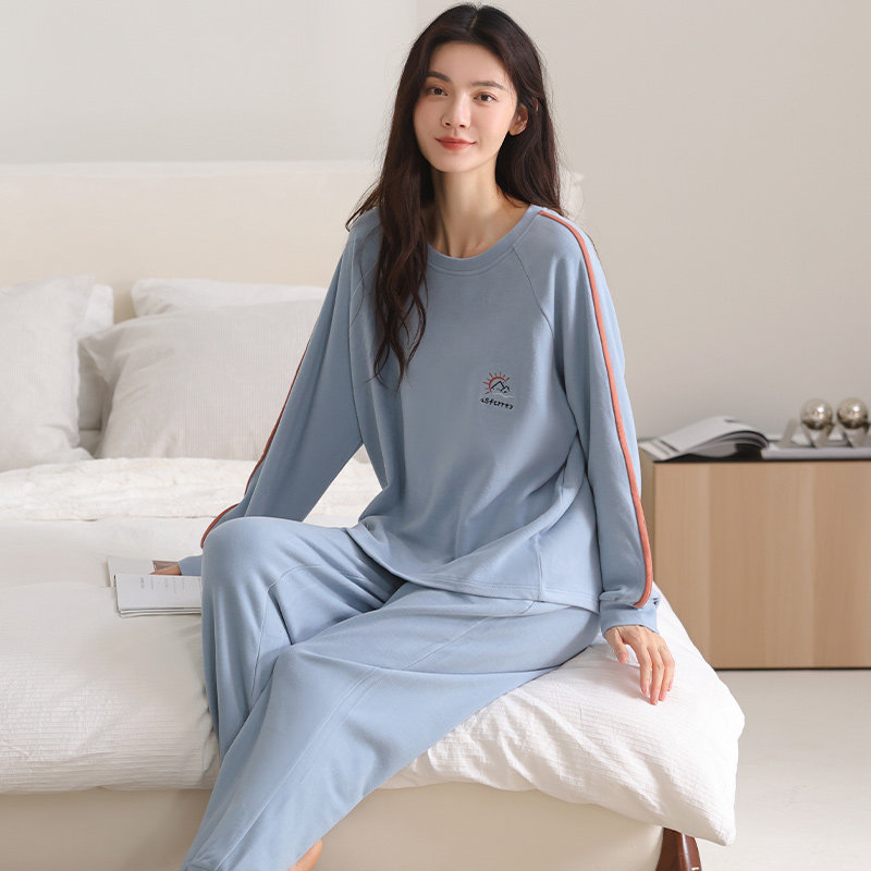2026新款德绒睡衣女秋冬季加厚保暖宽松圆领长袖家居服套装可外穿