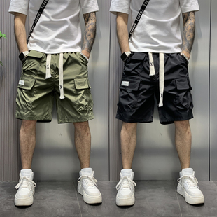2024夏季 新款 美式 潮牌工装 透气直筒裤 男士 痞帅多口袋速干短裤 短裤