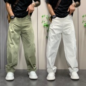 男宽松直筒长裤 休闲裤 男款 美式 百搭 2025年秋季 潮纯色休闲时尚 新款