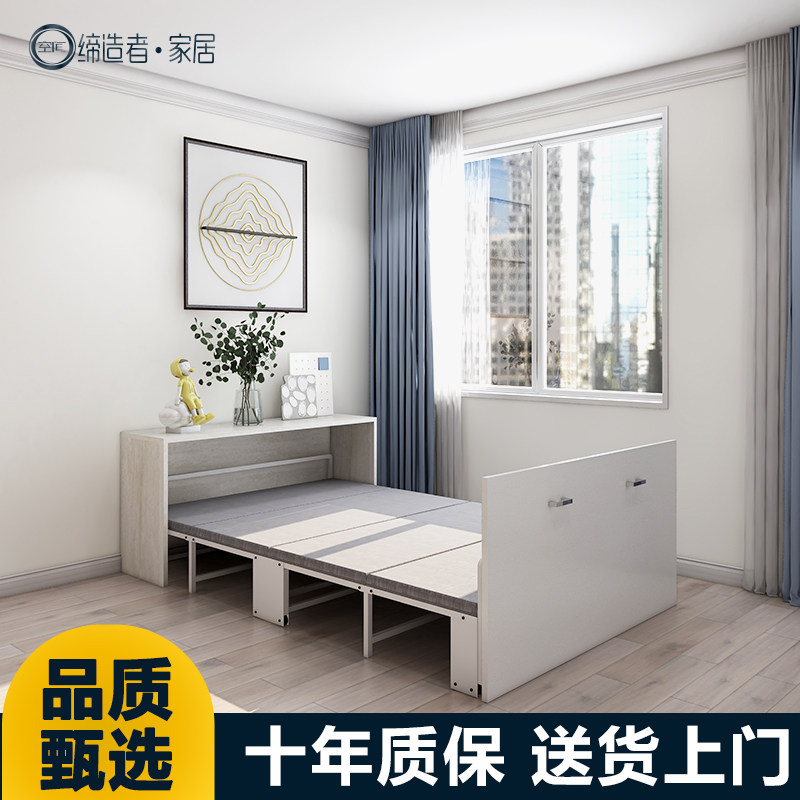 空间缔造者隐形床书桌柜一体午休多功能家用小户型隐藏折叠床五金
