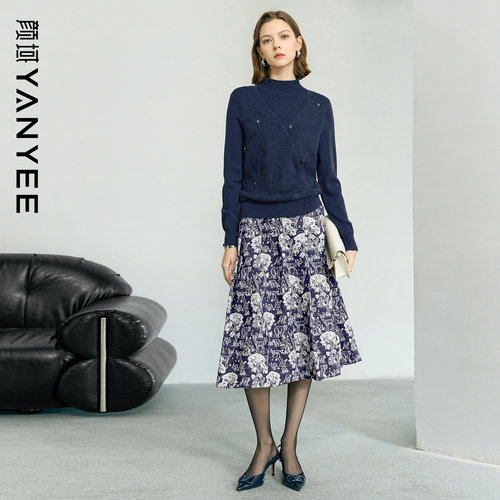 针织衫毛衣半身裙两件套装