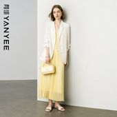 外套套装 假两件吊带连衣裙西装 女 夏季 颜域女士搭配一整套2026新款