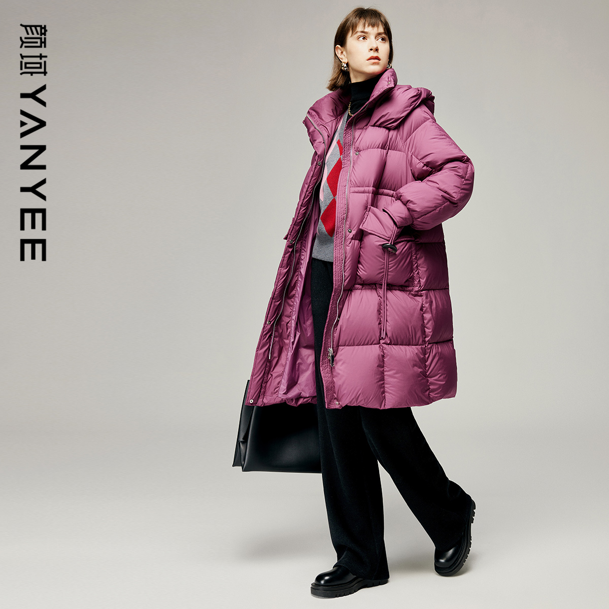 加厚保暖面包服中长款外套