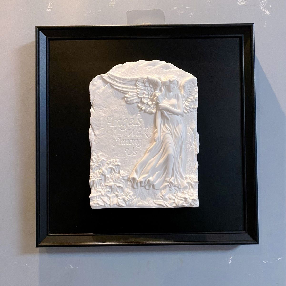 高端田园复古花仙子天使石膏浮雕摆件挂壁庭院铝合金装饰画32*32,家居饰品,现代装饰画,淘宝优惠券,粉丝福利购,淘宝优惠卷