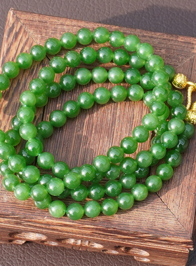 方言俄老料无黑点正阳绿碧玉手串