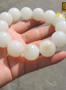 俄料细腻油润羊脂白玉飘微糖