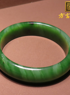 俄罗斯老坑碧玉红皮60mm手镯