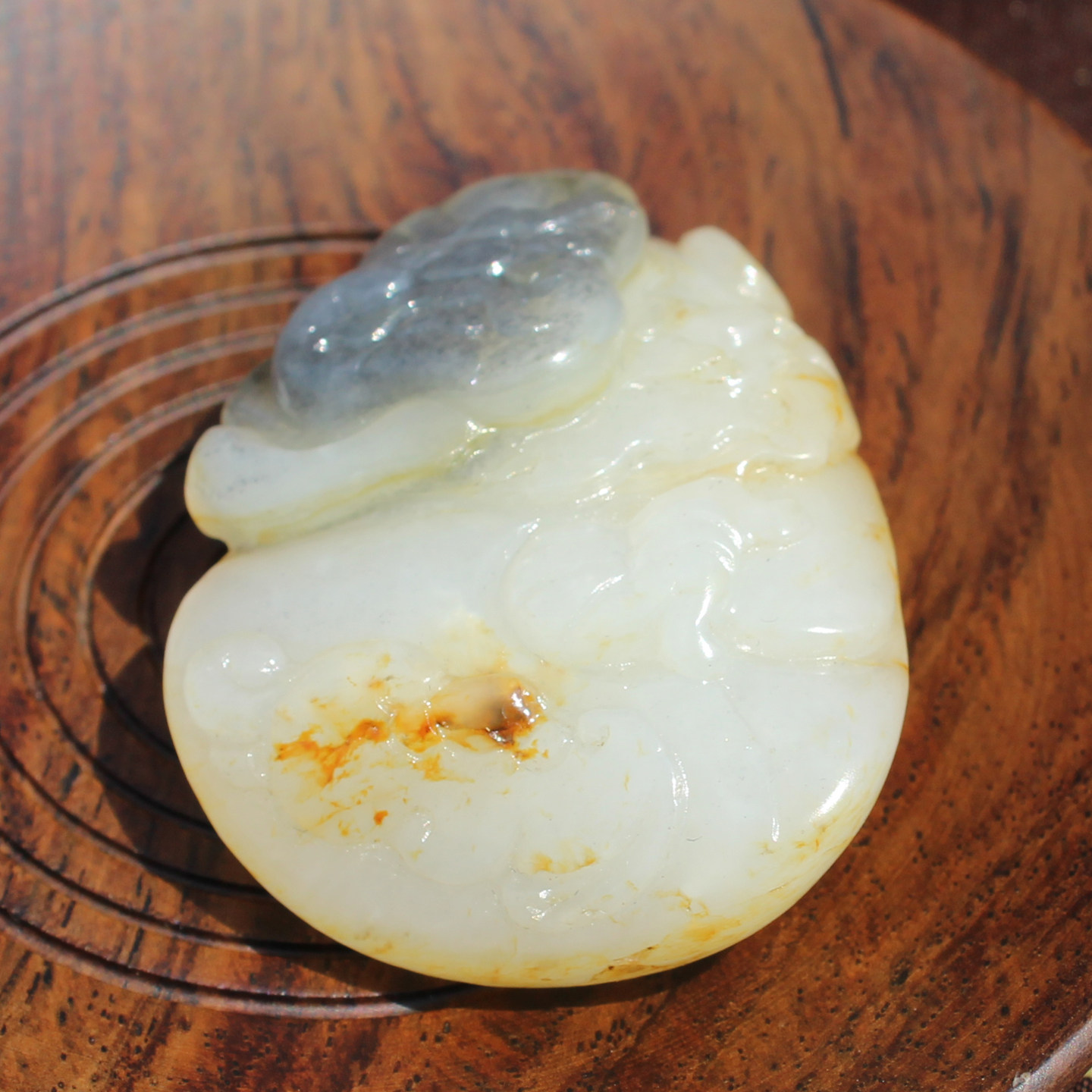 玉禧珠宝和田玉新疆温润细腻青花籽料黑白分明达摩悟道吊坠挂件W1