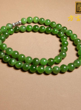 俄料老坑碧玉阳绿色高冰底无黑点