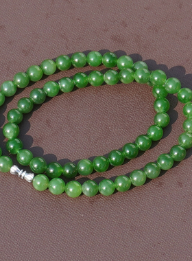 方言和田玉俄细腻正阳绿碧玉手串
