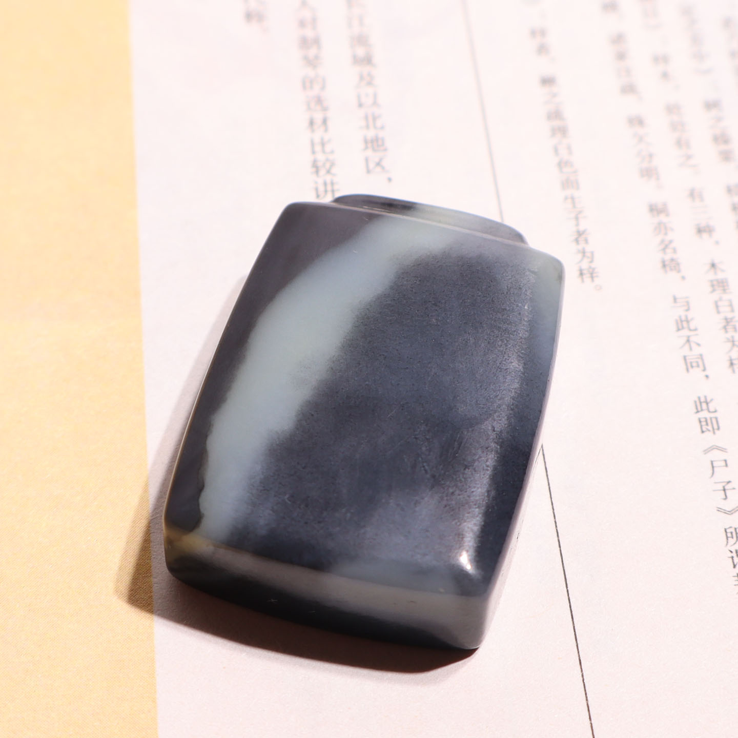 玉禧珠宝和田玉精品新疆玉龙河细腻油润青花籽料牌子吊坠挂件A9