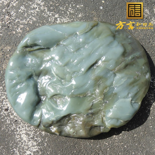 方言鎮(zhèn)店之寶正品 包漿地表鹿皮天藍(lán)色藍(lán)玉畫(huà)面好意境原石籽料R