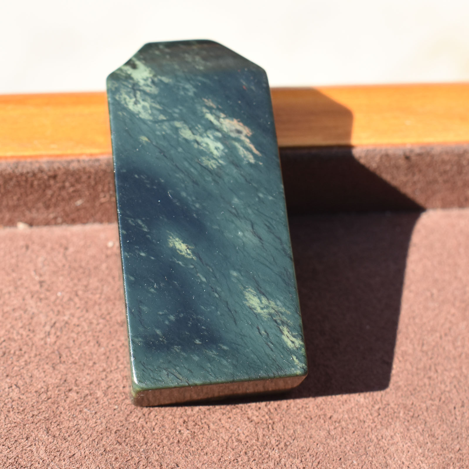 方言收藏标本新疆大开门一眼真清晰牛毛纹西瓜皮塔青无事牌吊坠s1