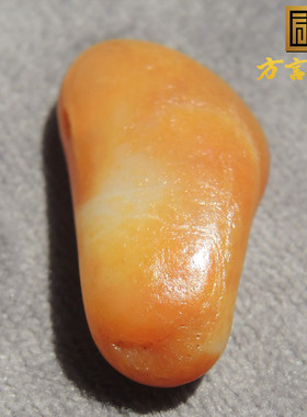 方言和田玉龙河老熟一线天珍稀俏色名品金包银黄沁原石籽料玩料F