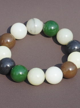 方言和田玉糖玉白玉青花俄碧手串