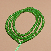 仅268方言和田玉巨漏俄罗斯碧玉阳绿4mm148颗圆珠项链爆款 回馈A6