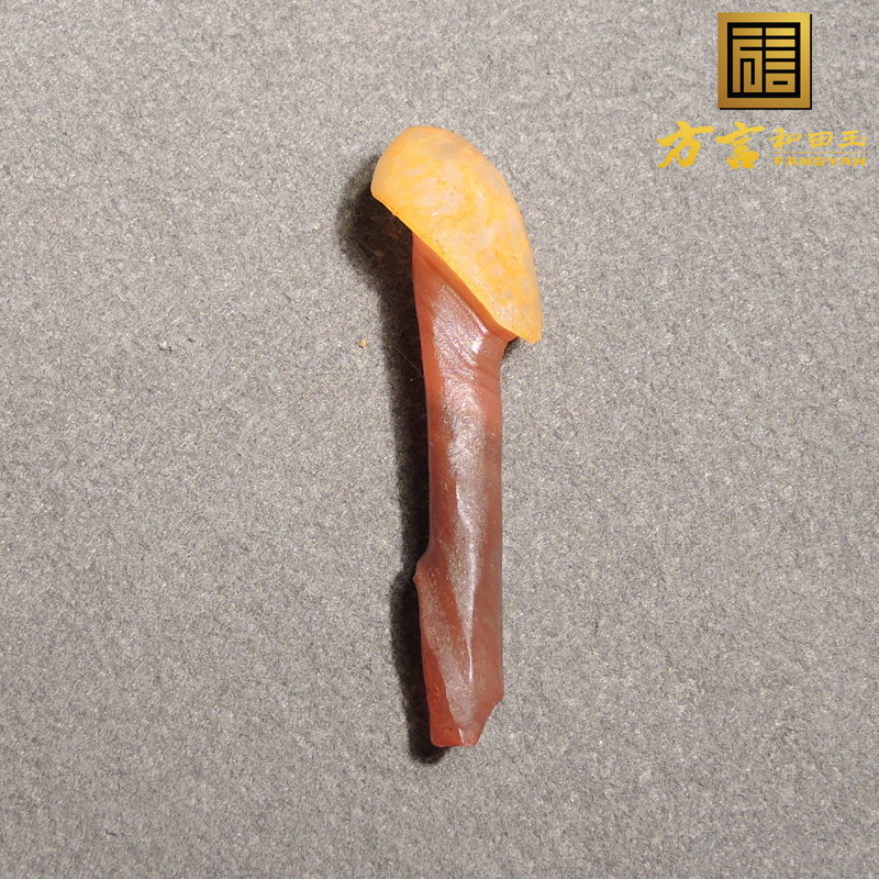 惊呆了方言品牌精品新疆阿拉善玛瑙深红色芯立体象形籽料原石R8