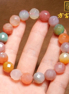方言和田玉多彩盐源玛瑙时尚手串