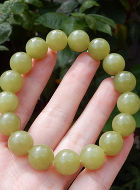 新疆且末青黄口12mm圆珠高级手串