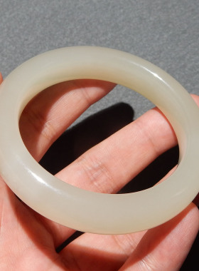 青海料藕粉色高冰底内径57mm手镯