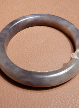 方言和田玉青海老坑冰底烟紫手镯