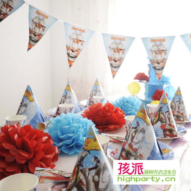 儿童纸杯生日主题布置