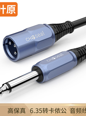 秋叶原CHOSEAL 大二芯6.35公转卡农母调音台直播声卡麦克风音频线