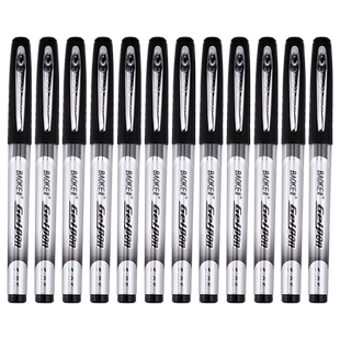 宝克PC-978大鲸鱼中性笔0.5mm大容量水笔长书写12支装签字笔碳素0.5黑蓝红色墨粗水笔笔芯商务办公学生用批发