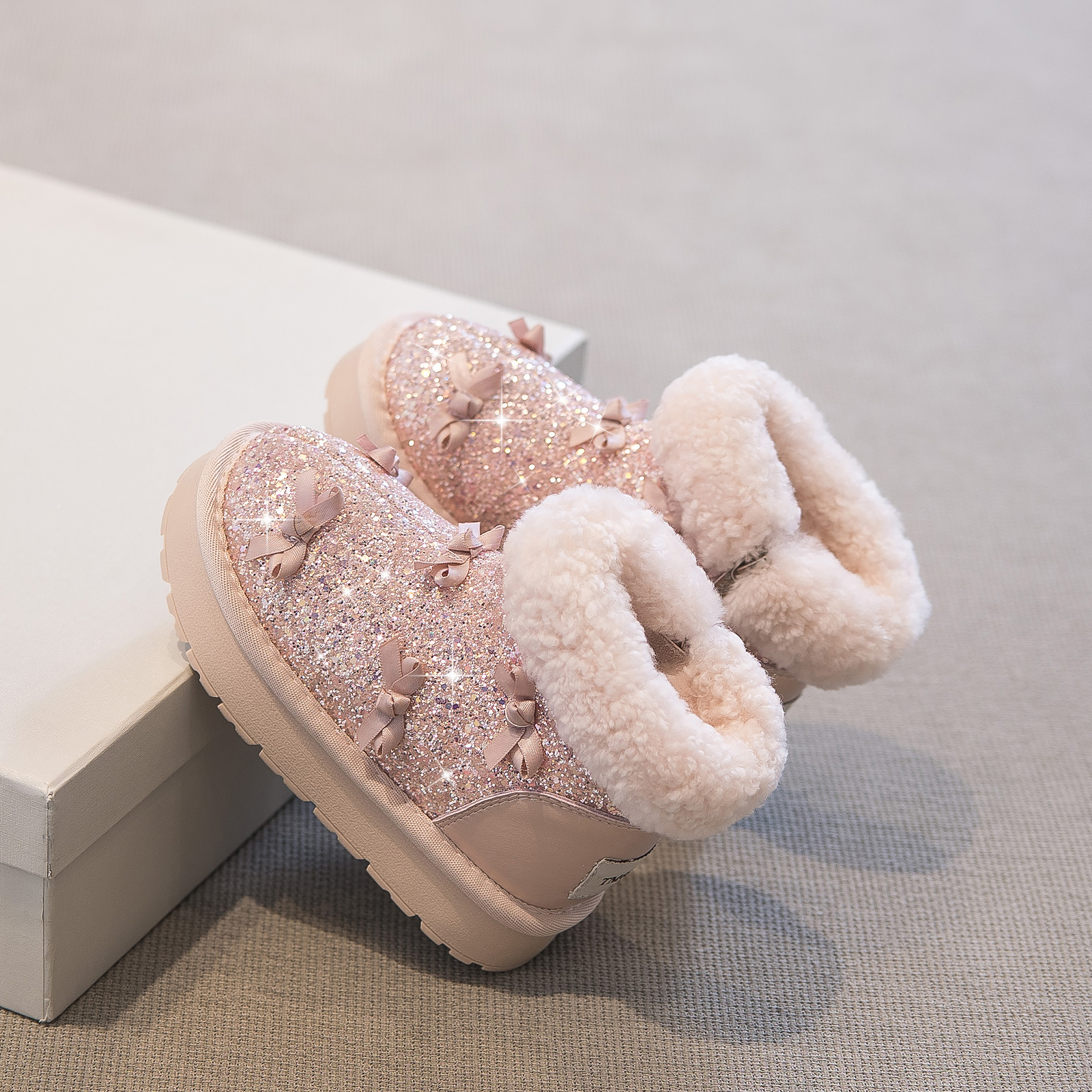 真皮女童雪地靴宝宝公主靴