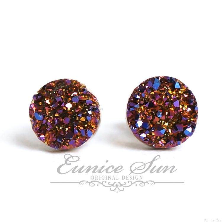 Queenstown天然晶簇 紫色 女 925纯银耳钉 气质 美国进口定制 七,饰品/流行首饰/时尚饰品新,耳钉,淘宝优惠券,粉丝福利购,淘宝优惠卷