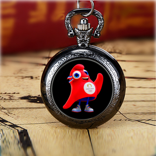 2024巴黎奥运会吉祥物个人定制青少年怀表项链表个性学生礼物表