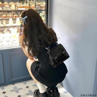 学院风通勤黑色双肩包包女式 高级感轻奢小众设计背包 2025新款 夏季