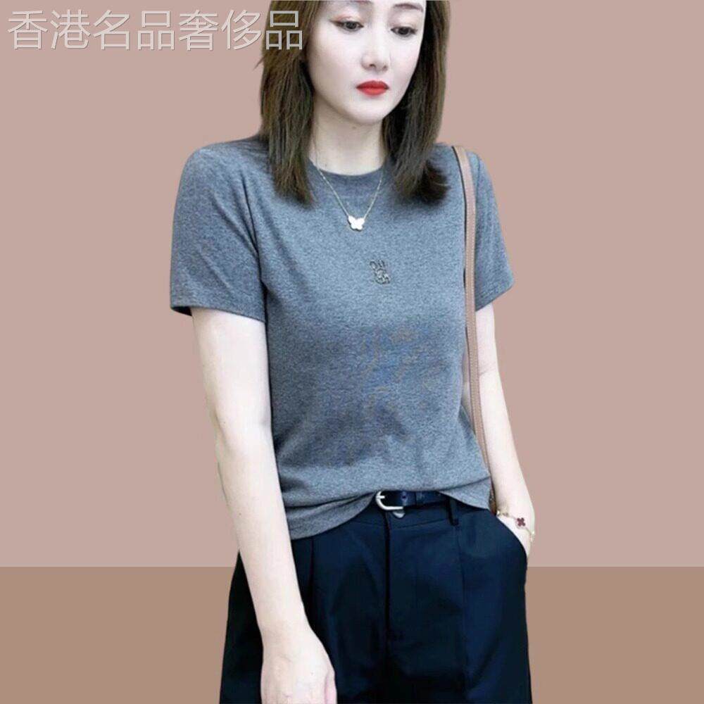 纯棉短袖t恤女2026夏季新款爆款女装时尚洋气减龄修身显瘦上衣服