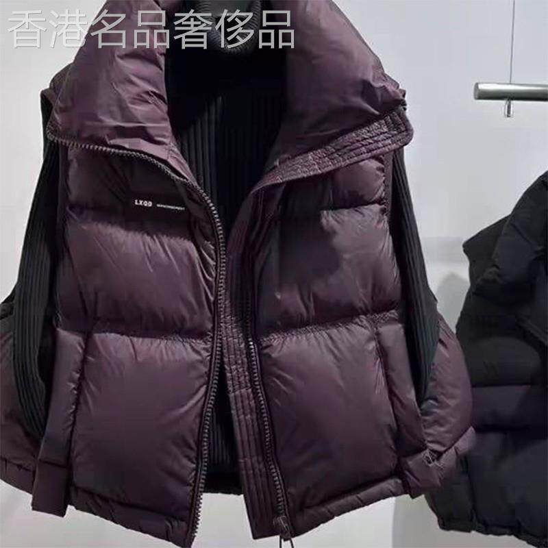 欧洲站白鸭绒羽绒马甲女2026新款春秋冬韩版百搭立领休闲背心外套