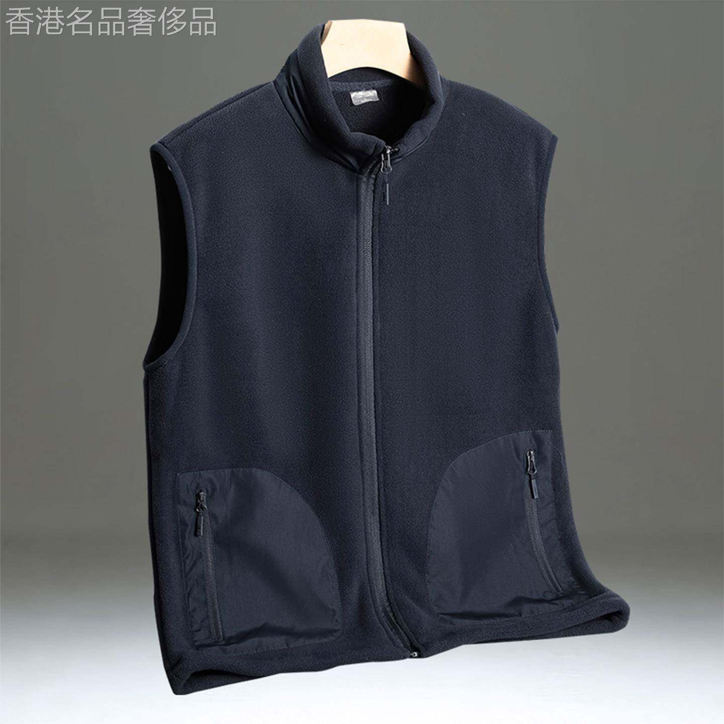 MK正品大码抓绒马甲男春秋款高端保暖摇粒绒背心青年男士坎肩外套
