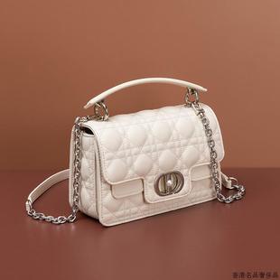 香港正品 小香风真皮链条包高级感女士手提斜挎包 包包女式 2025新款