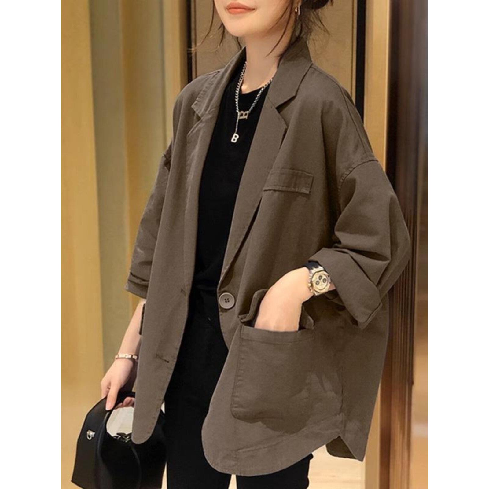 女士休闲西装短外套妈妈春秋款2025新款爆款洋气大码胖mm西服上衣