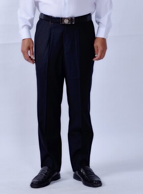 新款深蓝色男装西裤工作服银行